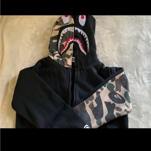 Black small bathing ape hoodie